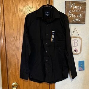 NWT George Classic Black Dress Shirt